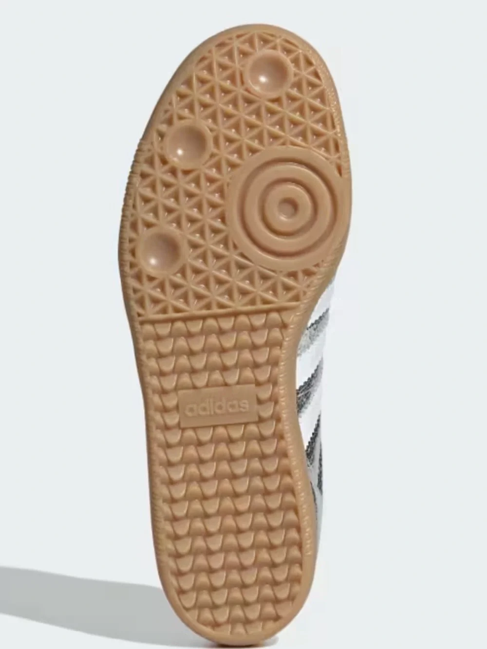 adidas Samba OG Sneakers Silver with White Stripes Size 5 NWTS - Picture 8 of 11